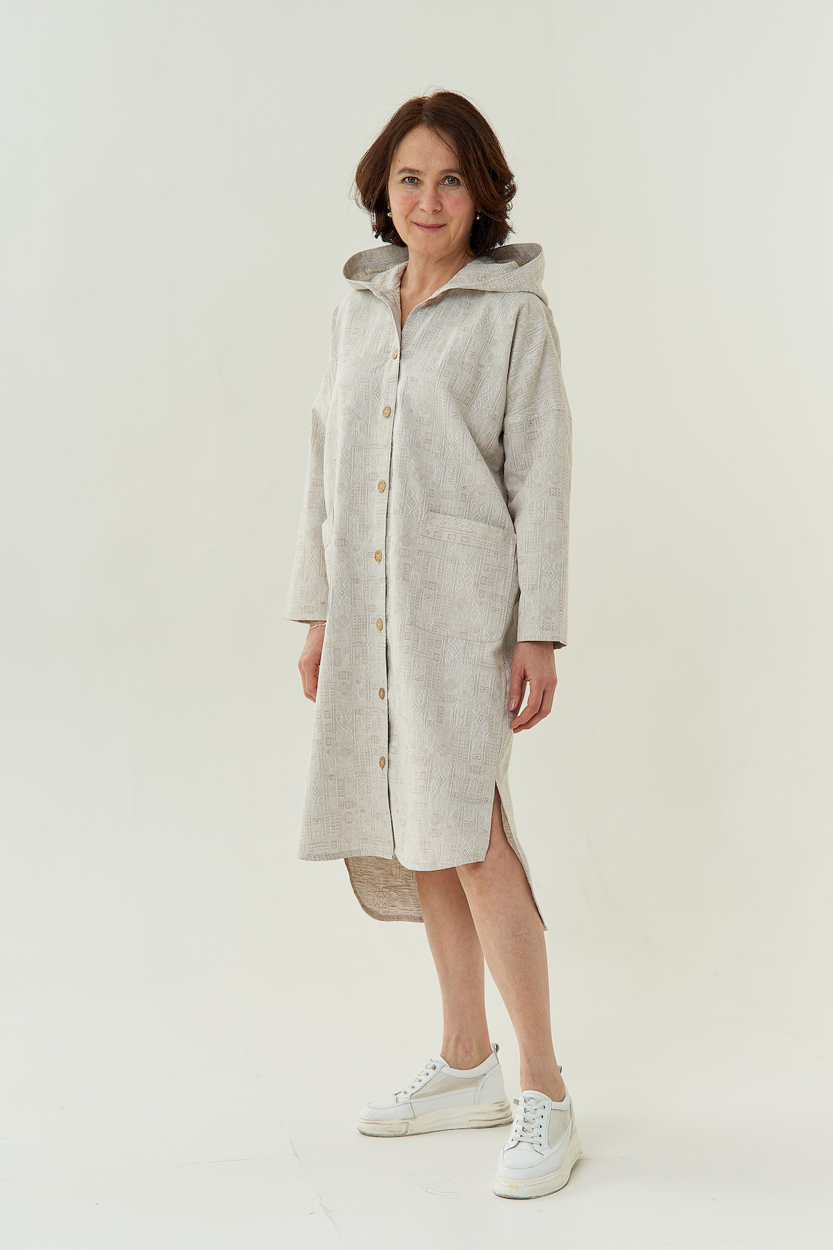 Oversize Robe Dress with Hood
