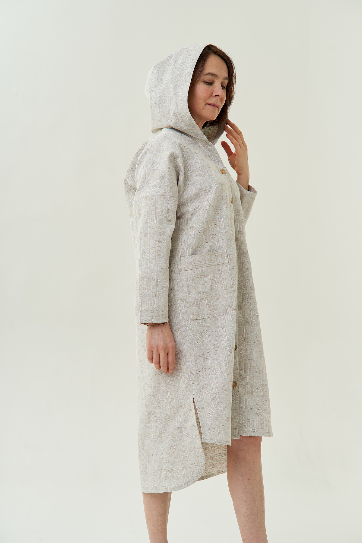 Oversize Robe Dress with Hood
