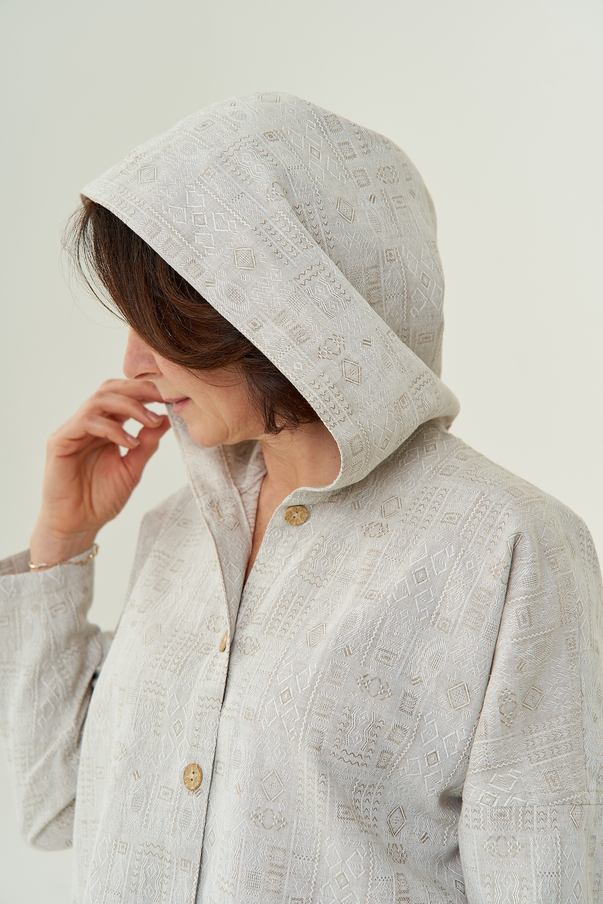 Oversize Robe Dress with Hood